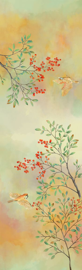 花鸟印花华亿平台图片