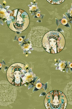 真丝印花华亿平台图片