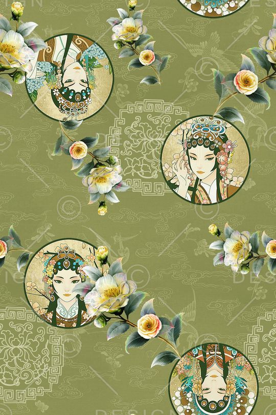 真丝印花华亿平台图片