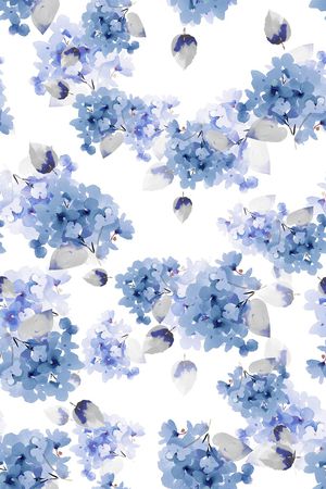 清爽底花卉印花华亿平台图片