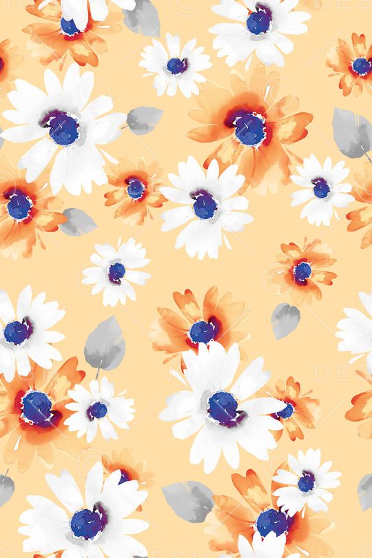 清爽底花卉印花华亿平台图片