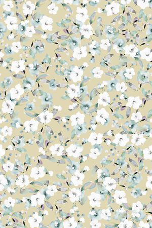 清爽底花卉印花华亿平台图片