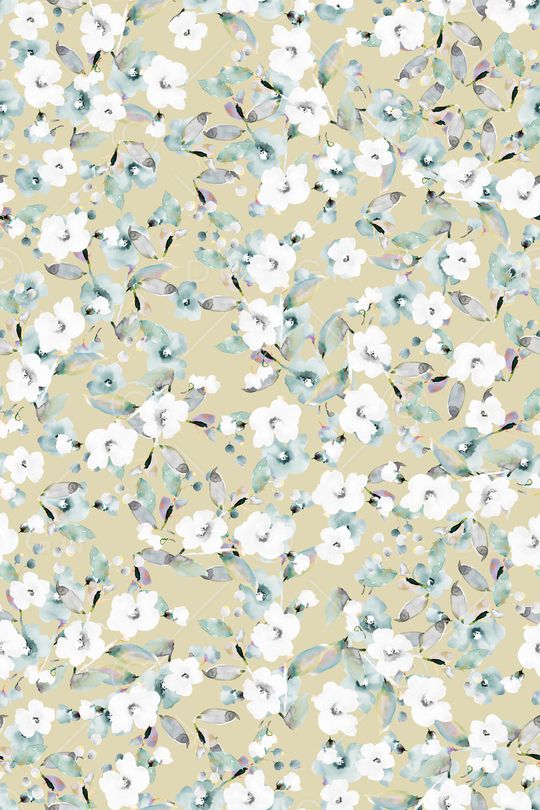 清爽底花卉印花华亿平台图片