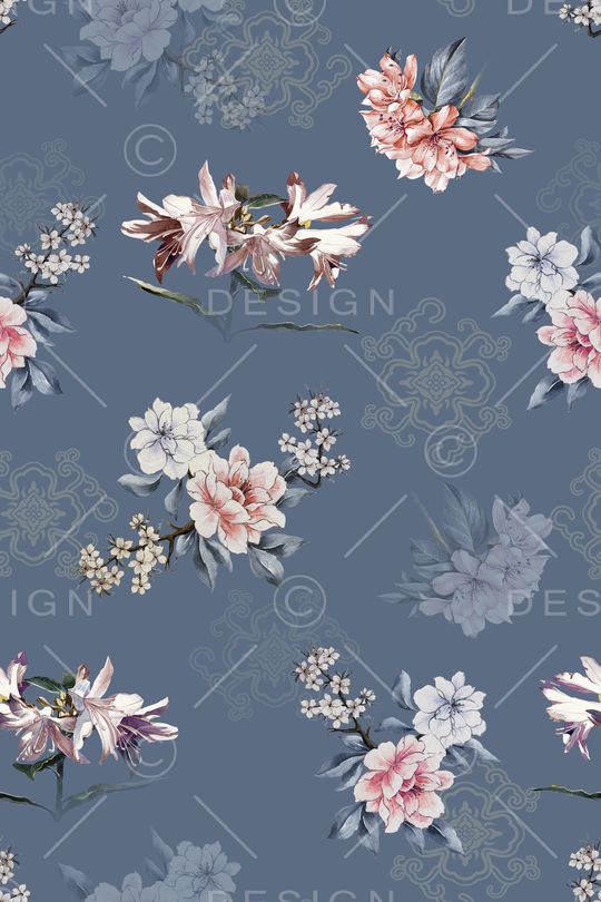 花卉印花华亿平台图片