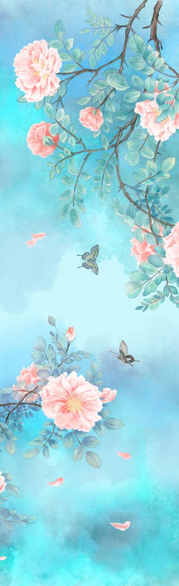 蔷薇花印花华亿平台图片