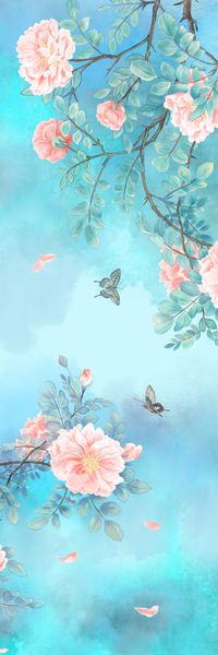 蔷薇花印花华亿平台图片