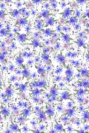 清爽底花卉印花华亿平台图片