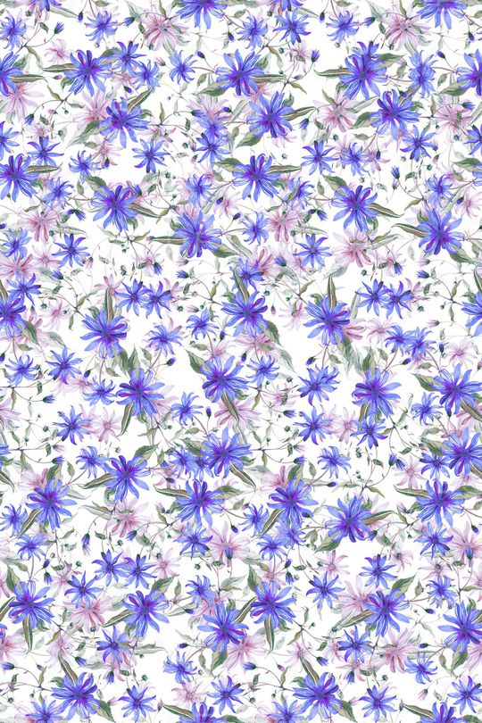 清爽底花卉印花华亿平台图片