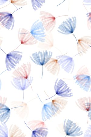 清爽底花卉印花华亿平台图片