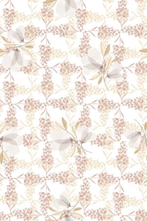 清爽底花卉印花华亿平台图片