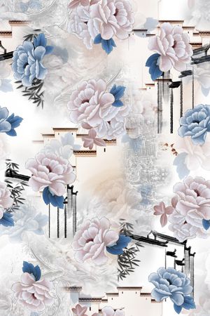 花卉印花华亿平台图片