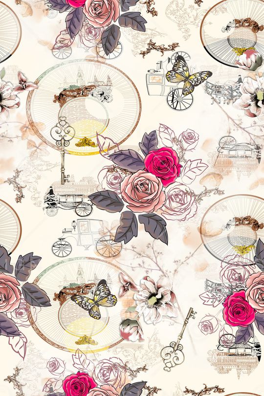 花卉印花华亿平台图片