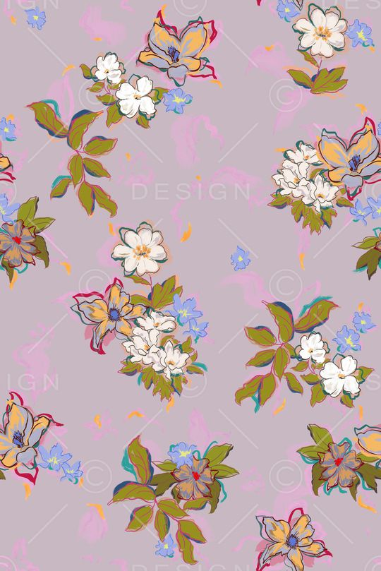 花卉印花华亿平台图片