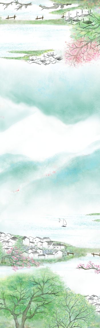 水彩晕染印花华亿平台图片