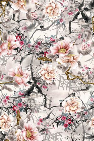 月季花印花华亿平台图片