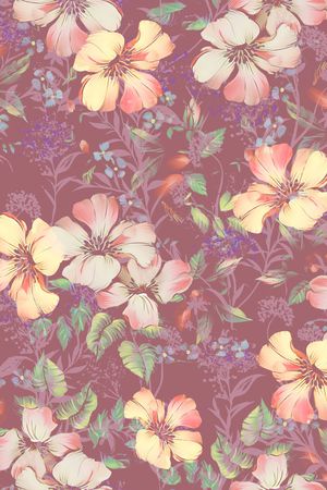 花卉印花华亿平台图片