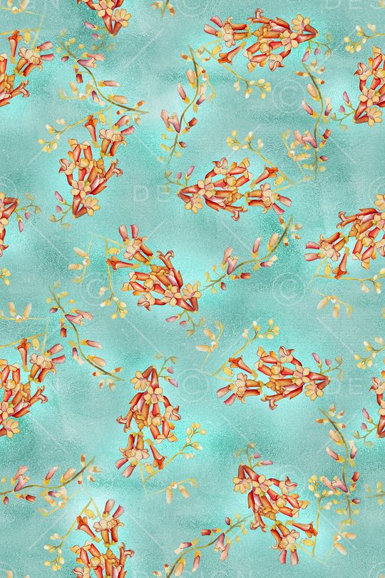 抽象花卉印花华亿平台图片