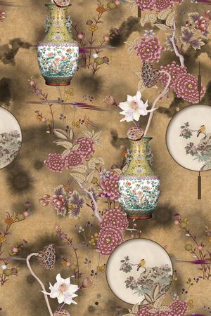 花卉印花华亿平台图片