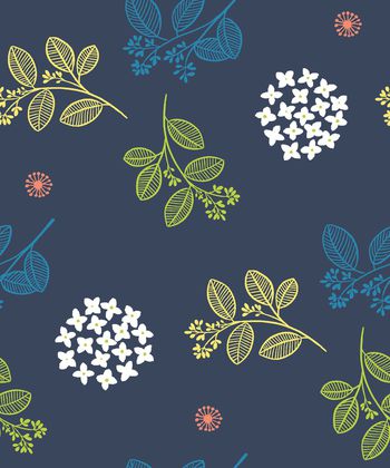 黑底花卉印花华亿平台图片