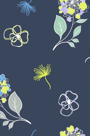 几何花卉印花华亿平台图片