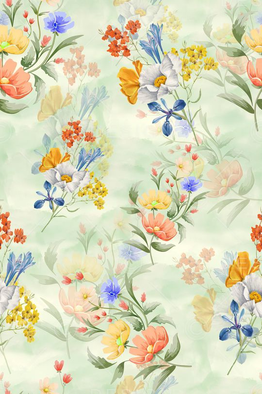 花卉印花华亿平台图片