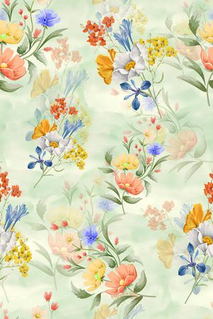 花卉印花华亿平台图片