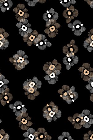 抽象花卉印花华亿平台图片