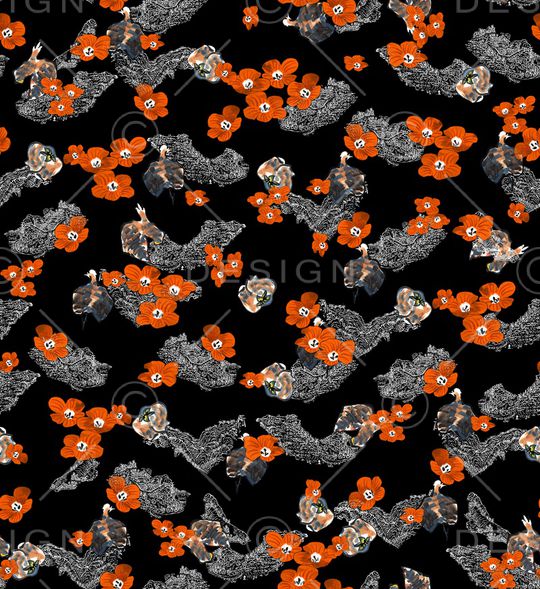 连衣裙印花华亿平台图片