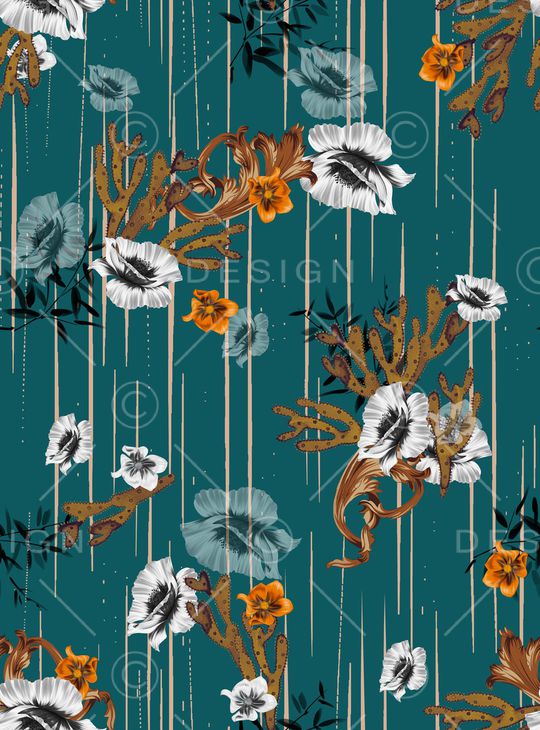 连衣裙印花华亿平台图片