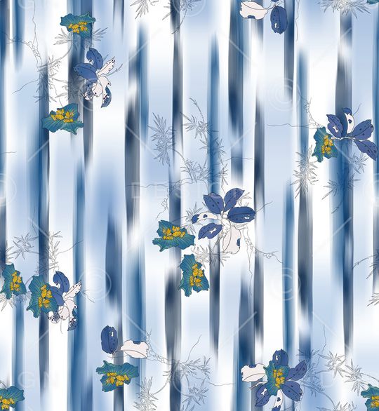 连衣裙印花华亿平台图片