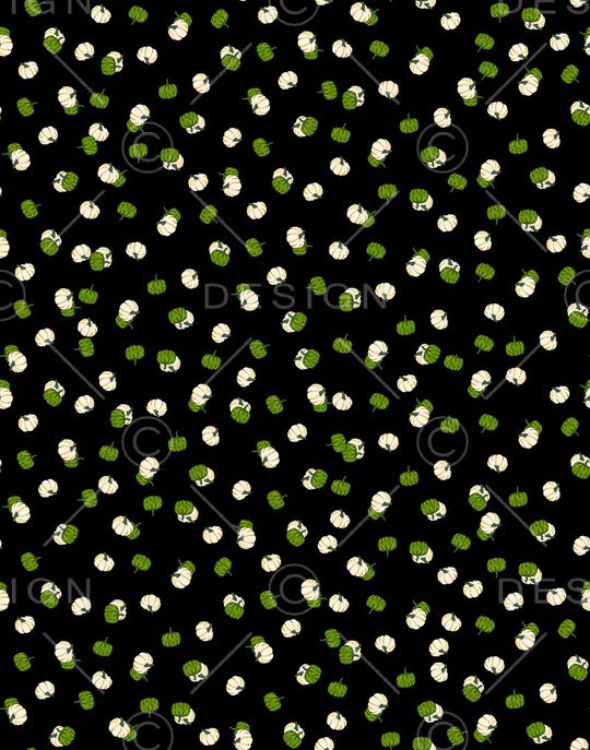 黑底花卉印花华亿平台图片