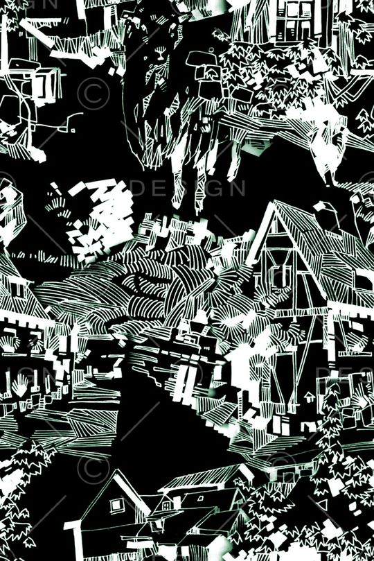 线条画印花华亿平台图片