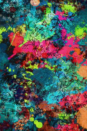 女装定位花印花华亿平台图片