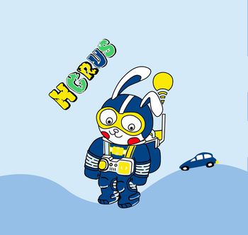 卡通动物印花华亿平台图片