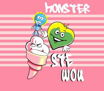 字母条纹组合印花华亿平台图片