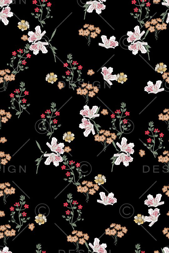 花卉印花华亿平台图片