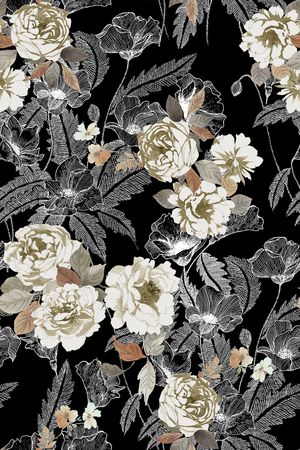 花卉印花华亿平台图片