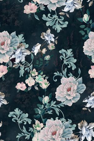 花卉印花华亿平台图片