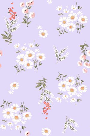 清爽底花卉印花华亿平台图片