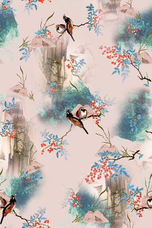 植物印花华亿平台图片