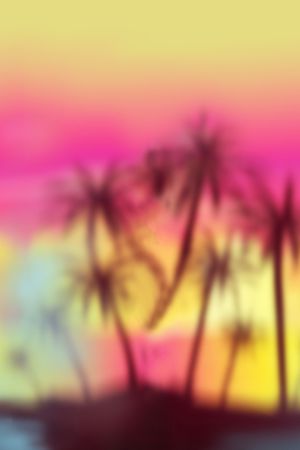 椰子树印花华亿平台图片