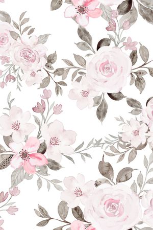 水彩花卉印花华亿平台图片