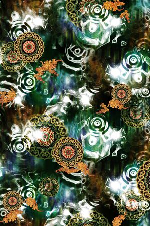 连衣裙印花华亿平台图片