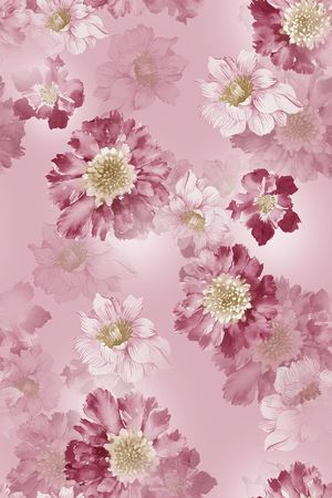 花卉印花华亿平台图片