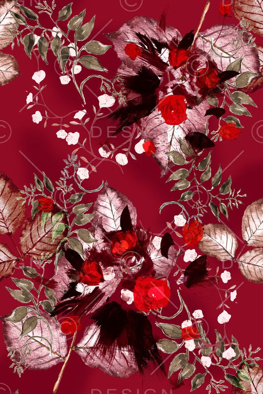 花卉印花华亿平台图片