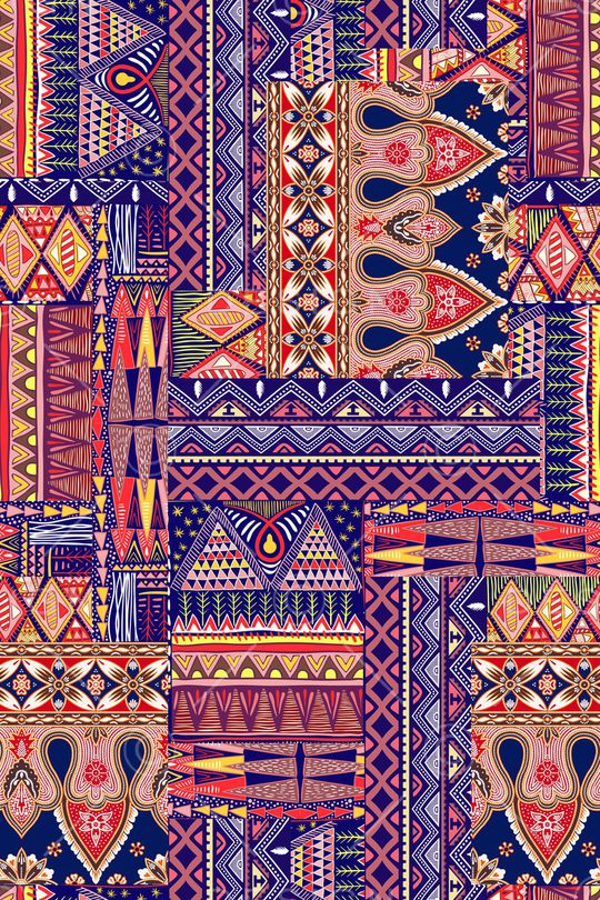 民族风花纹印花华亿平台图片