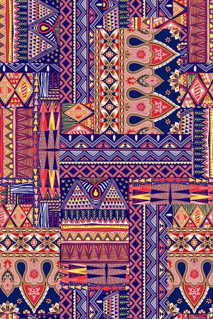 民族风花纹印花华亿平台图片