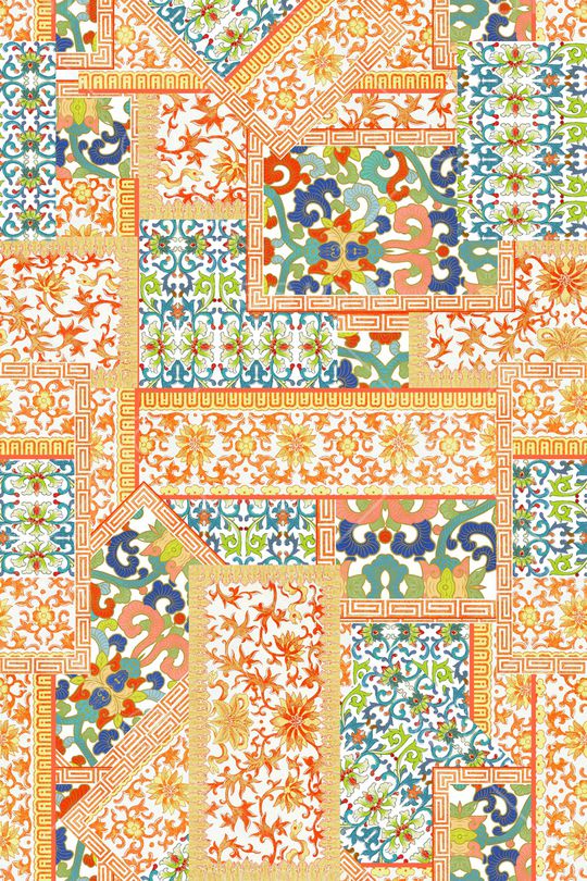 民族风花纹印花华亿平台图片