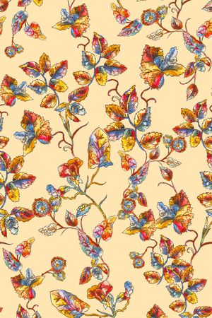 民族风花纹印花华亿平台图片