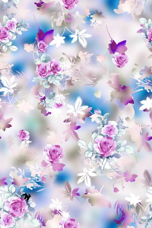 花卉印花华亿平台图片